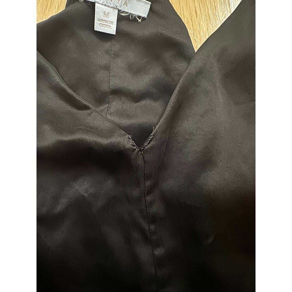 Lunya Washable Silk Romper in Immersed Black - Picture 8 of 10